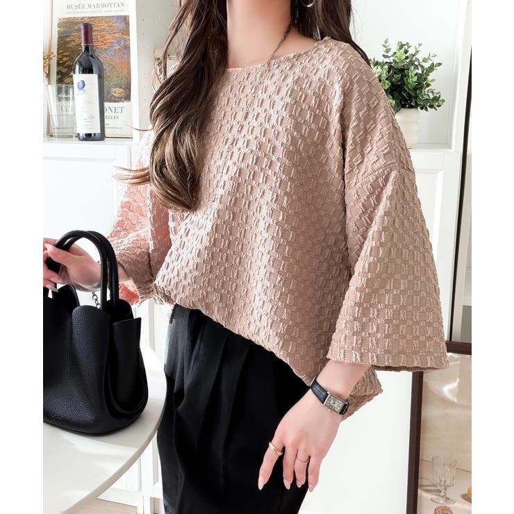 凹凸がコーデを上品に彩る♪前後差フクレジャガードドロストプルオーバー (半袖) | Classical Elf  | 詳細画像26 