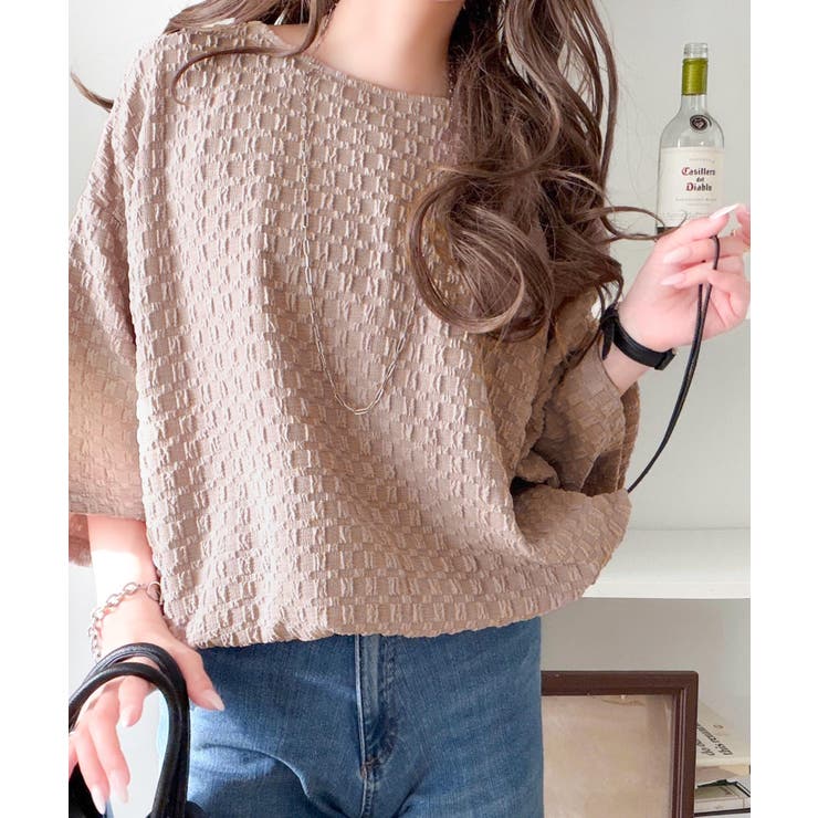 凹凸がコーデを上品に彩る♪前後差フクレジャガードドロストプルオーバー (半袖) | Classical Elf  | 詳細画像31 