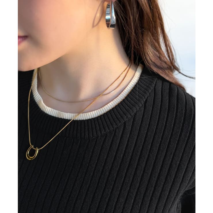 遊び心くすぐる、大人のプチ配色。袖先配色リブニット(半袖) | Classical Elf  | 詳細画像39 