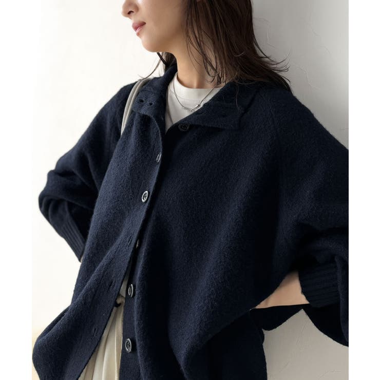 ゆったりもちっと主役級♪ボタンデザインラグランニットカーディガン（オーバーサイズ… | Classical Elf  | 詳細画像23 