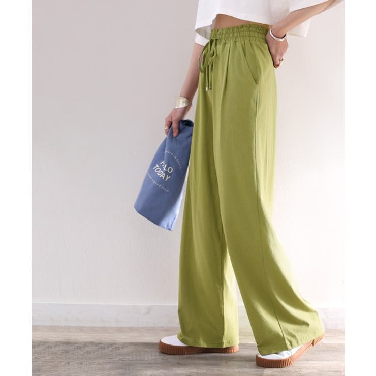 綿100％!夏に大活躍!大人上品な涼やかイージーカットフレアカラーパンツ | Classical Elf  | 詳細画像38 