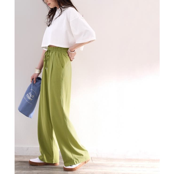 綿100％!夏に大活躍!大人上品な涼やかイージーカットフレアカラーパンツ | Classical Elf  | 詳細画像39 