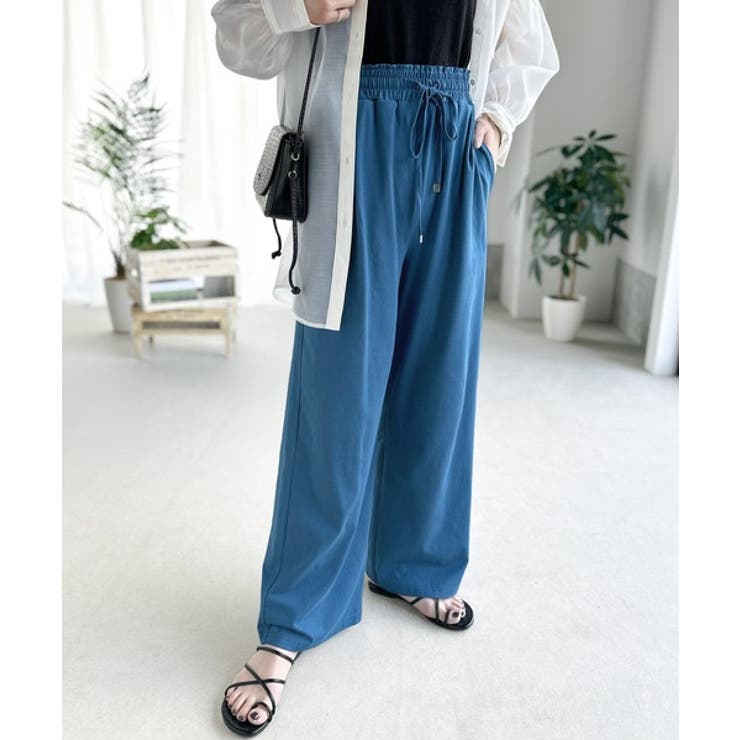 綿100％!夏に大活躍!大人上品な涼やかイージーカットフレアカラーパンツ | Classical Elf  | 詳細画像43 