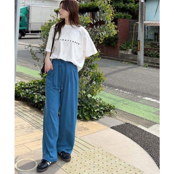 綿100％!夏に大活躍!大人上品な涼やかイージーカットフレアカラーパンツ | Classical Elf  | 詳細画像47 