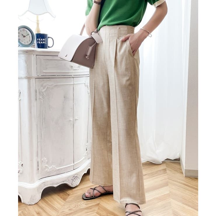 テ*~様 MaxMara リネンセンタープレスパンツ　 ML相当　ベージュ　美品 テ*~様 MaxMara リネンセンタープレスパンツ ML相当 ベージュ 美品
