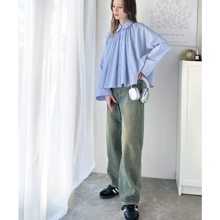 トレンド感抜群。コットン100%アシメウエストカーブデニムパンツ | Classical Elf  | 詳細画像34