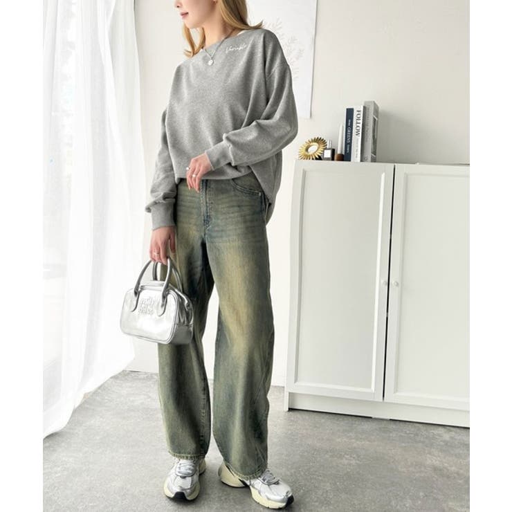 トレンド感抜群。コットン100%アシメウエストカーブデニムパンツ | Classical Elf  | 詳細画像35