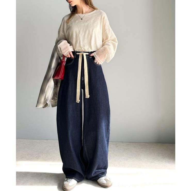 ★ELF SACK ★ ゆったり ハイウェスト デニム パンツ/送料込 classicalelf ゆったり 大人 ハイウエスト SML 深めの股上で