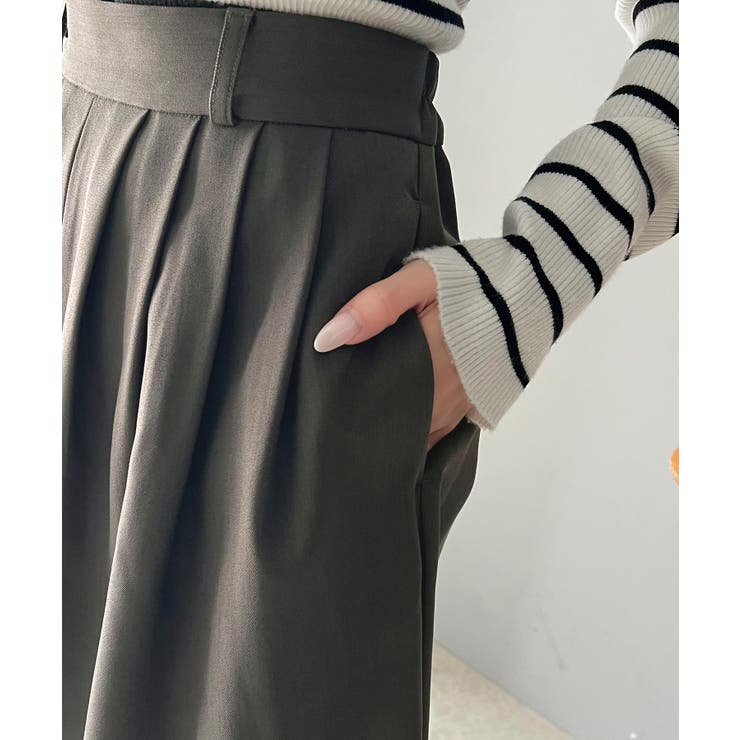 トレンドライクなシルエット。ボリュームフロントタックキュロットパンツ | Classical Elf  | 詳細画像19 