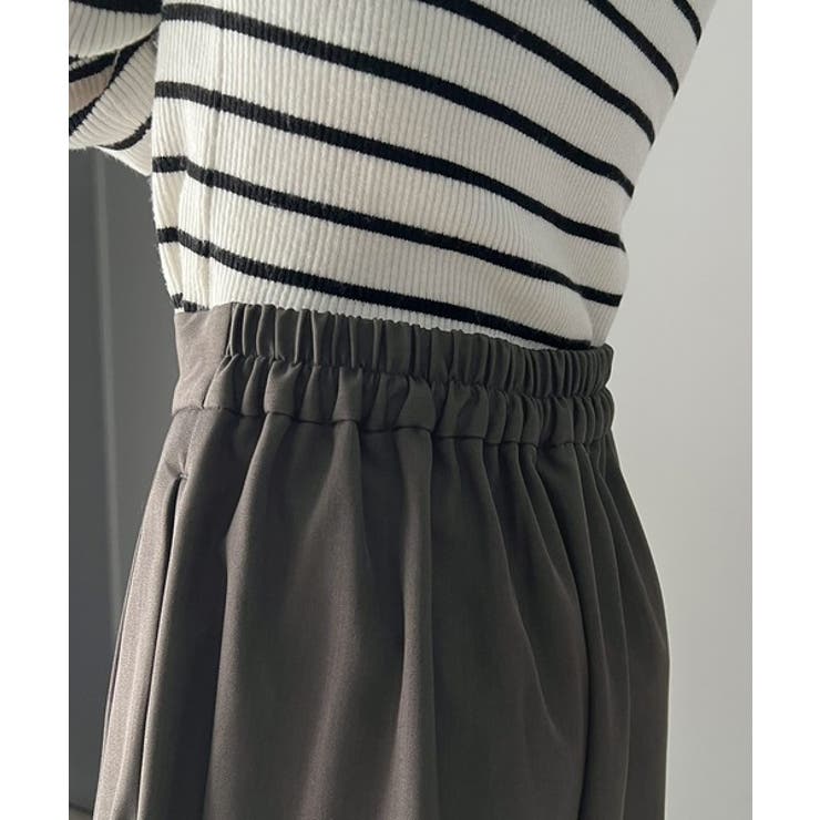 トレンドライクなシルエット。ボリュームフロントタックキュロット