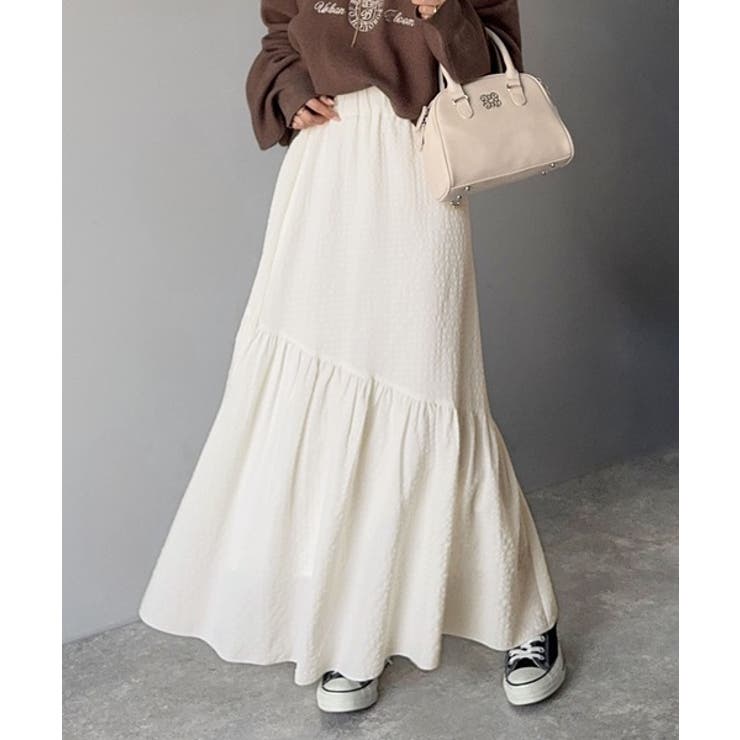 レトロなムードが大人可愛い。シアーサッカーアシンメトリーティアードスカート(ロン… | Classical Elf  | 詳細画像2