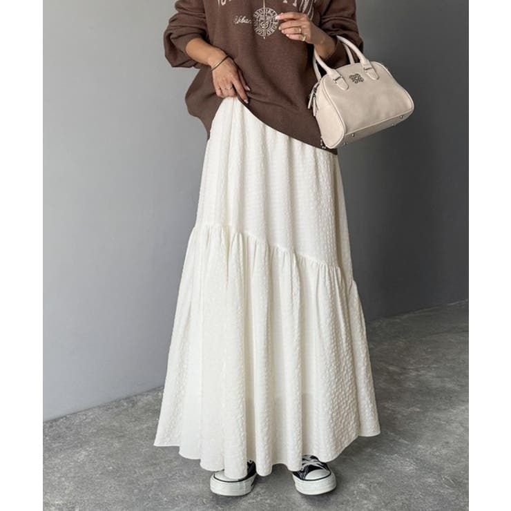 レトロなムードが大人可愛い。シアーサッカーアシンメトリーティアードスカート(ロン… | Classical Elf  | 詳細画像3