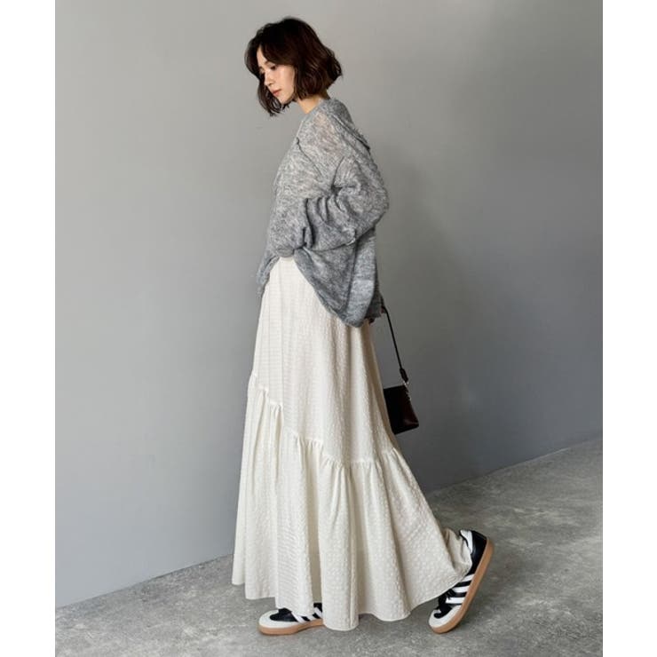 レトロなムードが大人可愛い。シアーサッカーアシンメトリーティアードスカート(ロン… | Classical Elf  | 詳細画像10