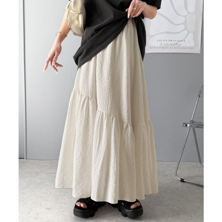 レトロなムードが大人可愛い。シアーサッカーアシンメトリーティアードスカート(ロン… | Classical Elf  | 詳細画像15