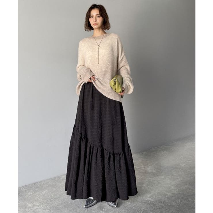 レトロなムードが大人可愛い。シアーサッカーアシンメトリーティアードスカート(ロン… | Classical Elf  | 詳細画像20