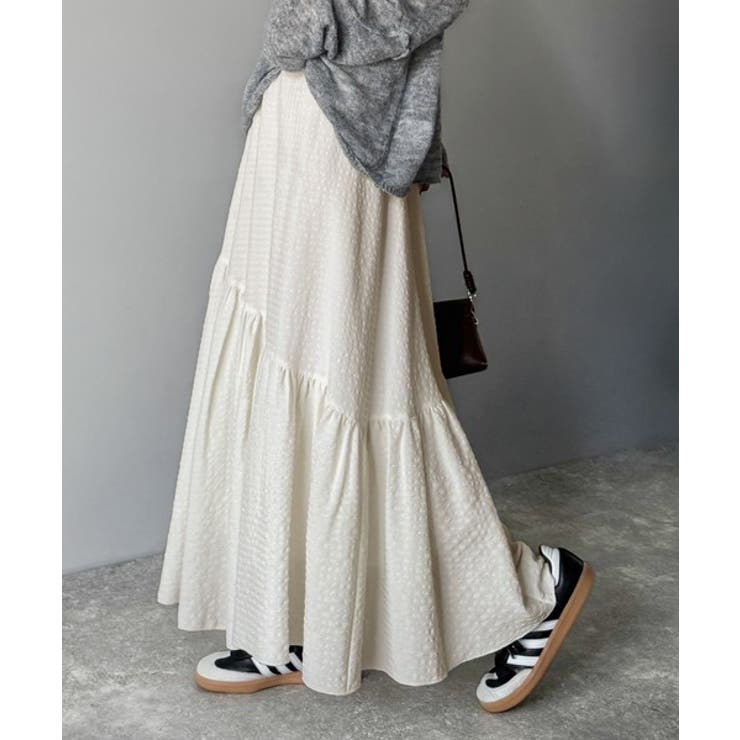 レトロなムードが大人可愛い。シアーサッカーアシンメトリーティアードスカート(ロン… | Classical Elf  | 詳細画像29