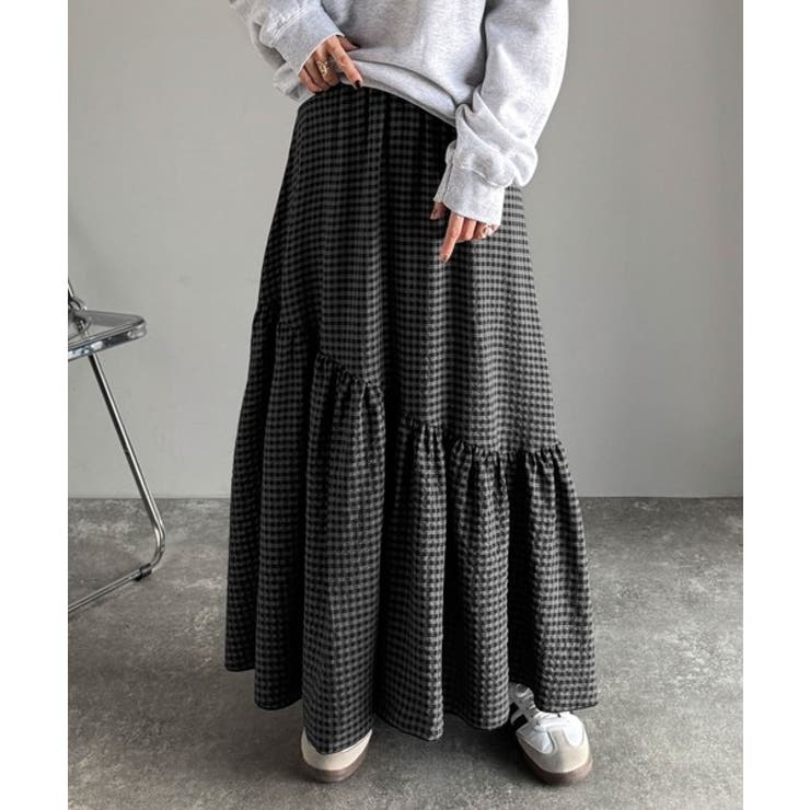 レトロなムードが大人可愛い。シアーサッカーアシンメトリーティアードスカート(ロン… | Classical Elf  | 詳細画像36