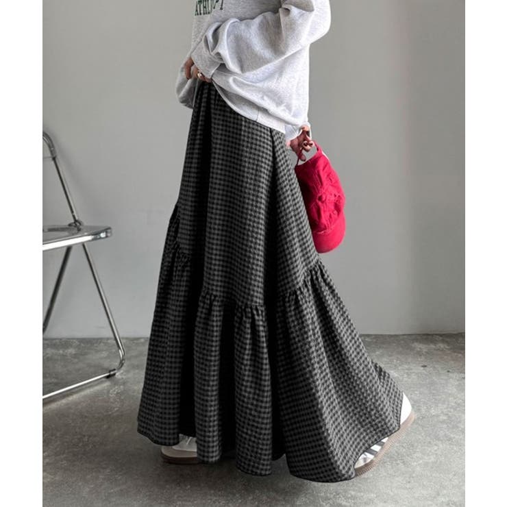 レトロなムードが大人可愛い。シアーサッカーアシンメトリーティアードスカート(ロン… | Classical Elf  | 詳細画像37