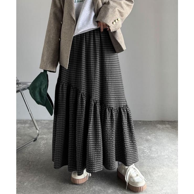 レトロなムードが大人可愛い。シアーサッカーアシンメトリーティアードスカート(ロン… | Classical Elf  | 詳細画像40