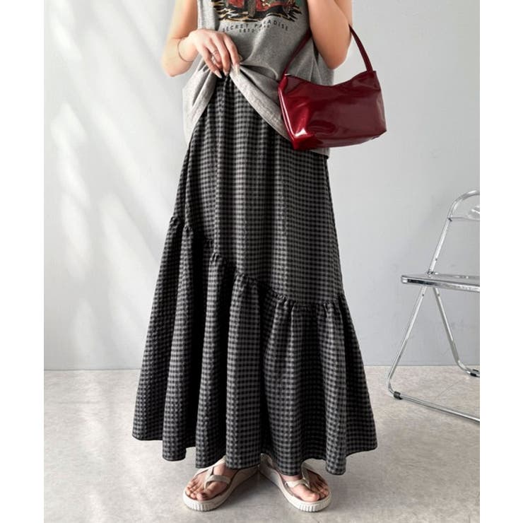 レトロなムードが大人可愛い。シアーサッカーアシンメトリーティアードスカート(ロン… | Classical Elf  | 詳細画像46