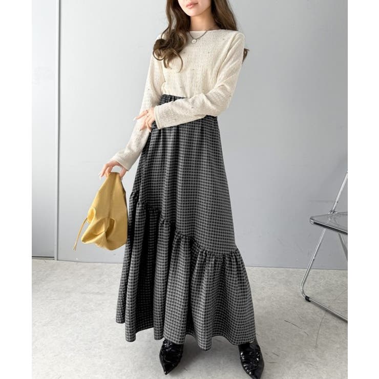 レトロなムードが大人可愛い。シアーサッカーアシンメトリーティアードスカート(ロン… | Classical Elf  | 詳細画像51