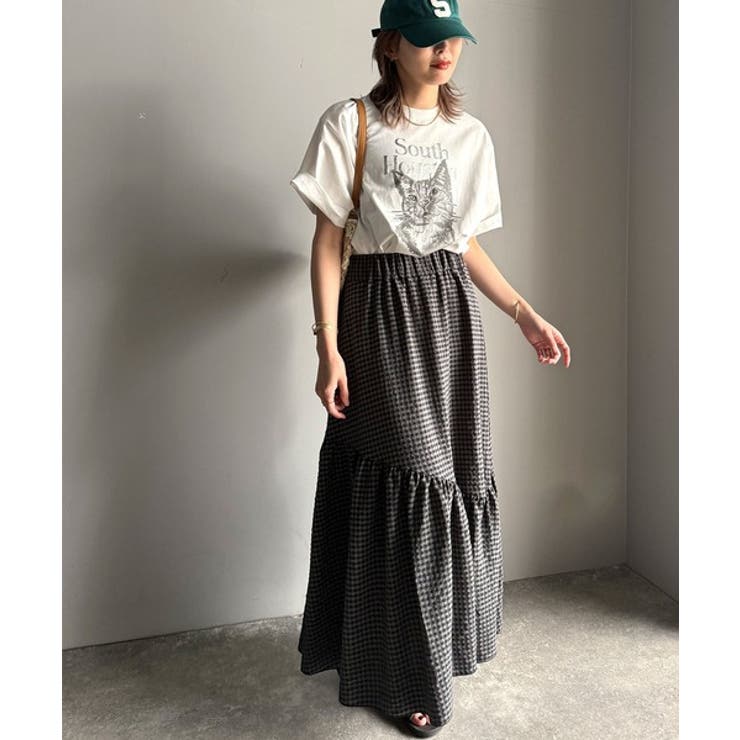 レトロなムードが大人可愛い。シアーサッカーアシンメトリーティアードスカート(ロン… | Classical Elf  | 詳細画像52