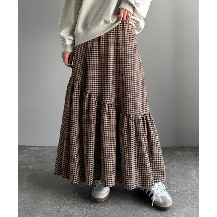 レトロなムードが大人可愛い。シアーサッカーアシンメトリーティアードスカート(ロン… | Classical Elf  | 詳細画像53