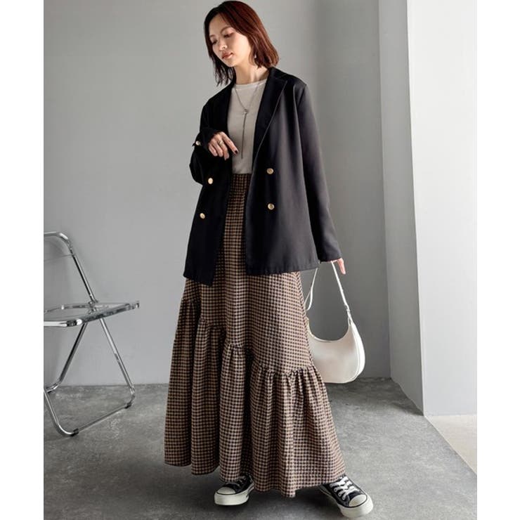 レトロなムードが大人可愛い。シアーサッカーアシンメトリーティアードスカート(ロン… | Classical Elf  | 詳細画像63