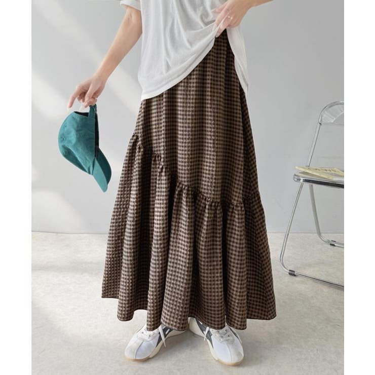 レトロなムードが大人可愛い。シアーサッカーアシンメトリーティアードスカート(ロン… | Classical Elf  | 詳細画像64