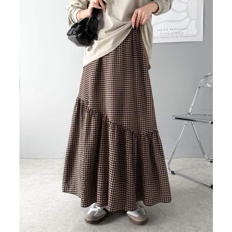 レトロなムードが大人可愛い。シアーサッカーアシンメトリーティアードスカート(ロン… | Classical Elf  | 詳細画像65