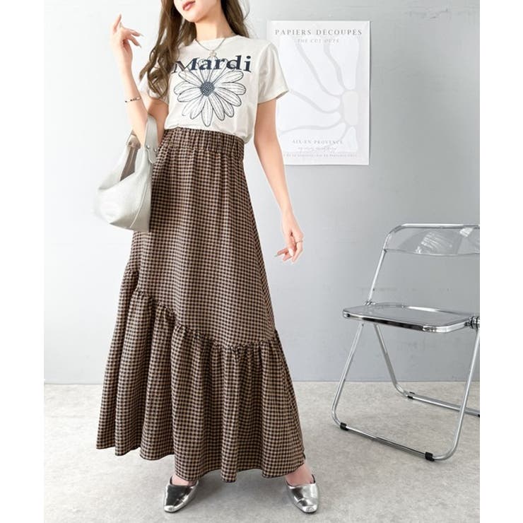 レトロなムードが大人可愛い。シアーサッカーアシンメトリーティアードスカート(ロン… | Classical Elf  | 詳細画像69