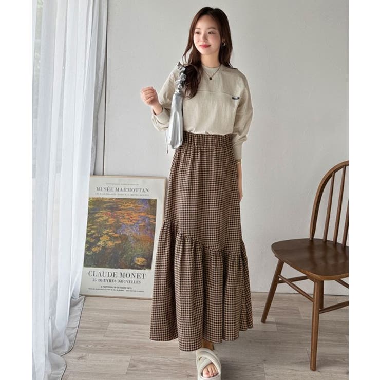 レトロなムードが大人可愛い。シアーサッカーアシンメトリーティアードスカート(ロン… | Classical Elf  | 詳細画像73