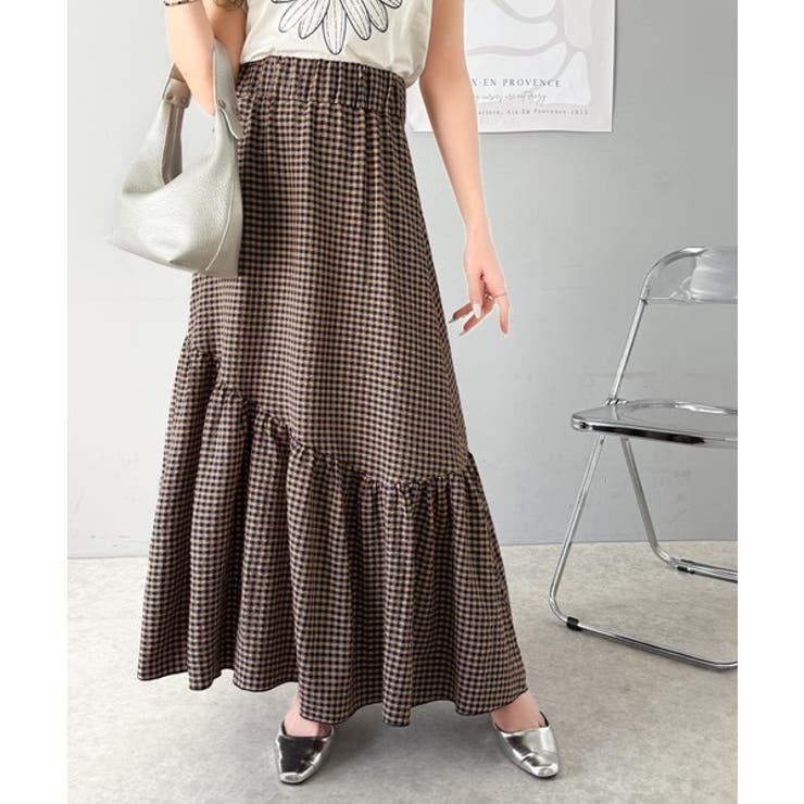 レトロなムードが大人可愛い。シアーサッカーアシンメトリーティアードスカート(ロン… | Classical Elf  | 詳細画像74