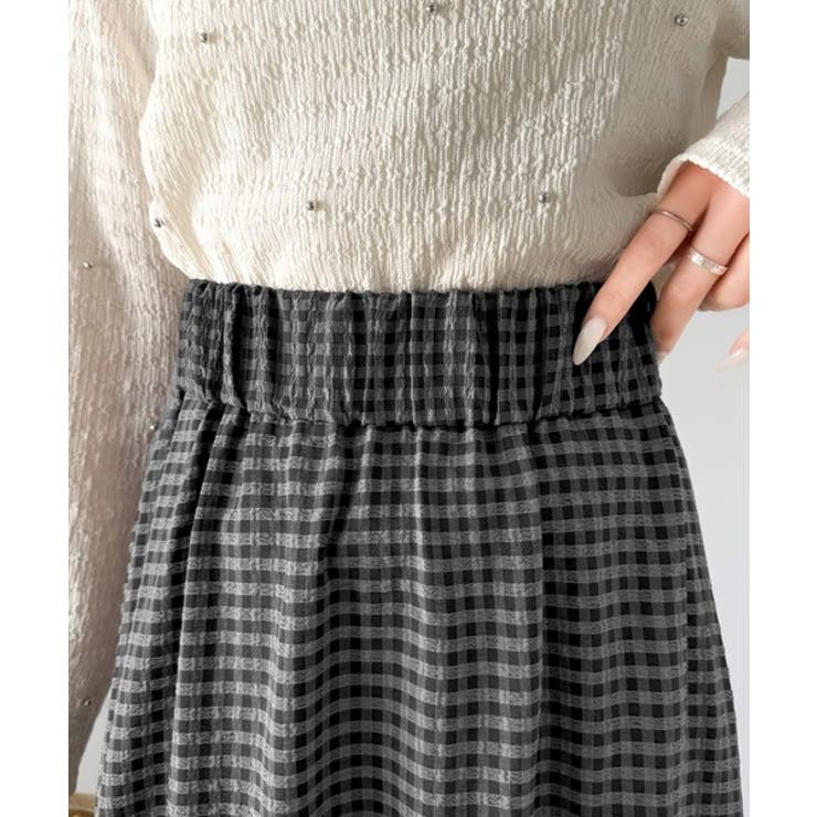 レトロなムードが大人可愛い。シアーサッカーアシンメトリーティアードスカート(ロン… | Classical Elf  | 詳細画像75