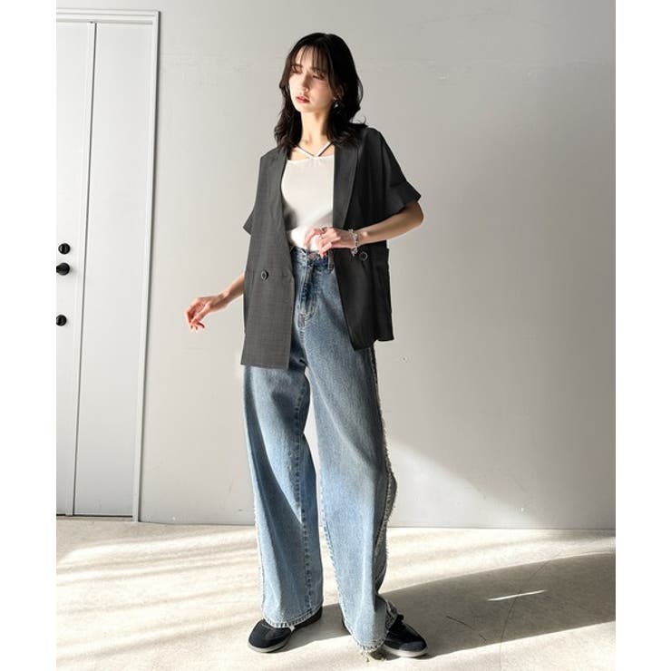 大人の抜け感を楽しむ。麻調シアードルマンショートスリーブジャケット | Classical Elf  | 詳細画像12 