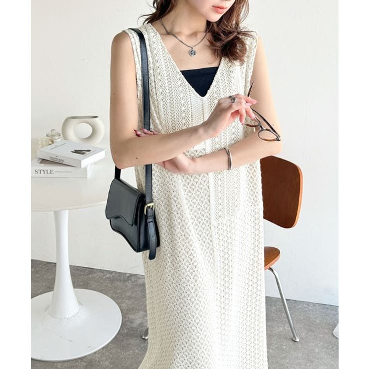 ヴィンテージ感漂う上品アイテム。前後2WAYレース切替ワンピース | Classical Elf  | 詳細画像4 