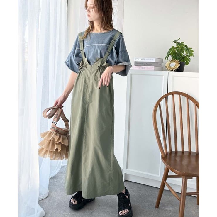 ツヤ感と品格を纏う、大人女性のミリタリースタイル。サスペンダーミリタリースカート | Classical Elf  | 詳細画像52 