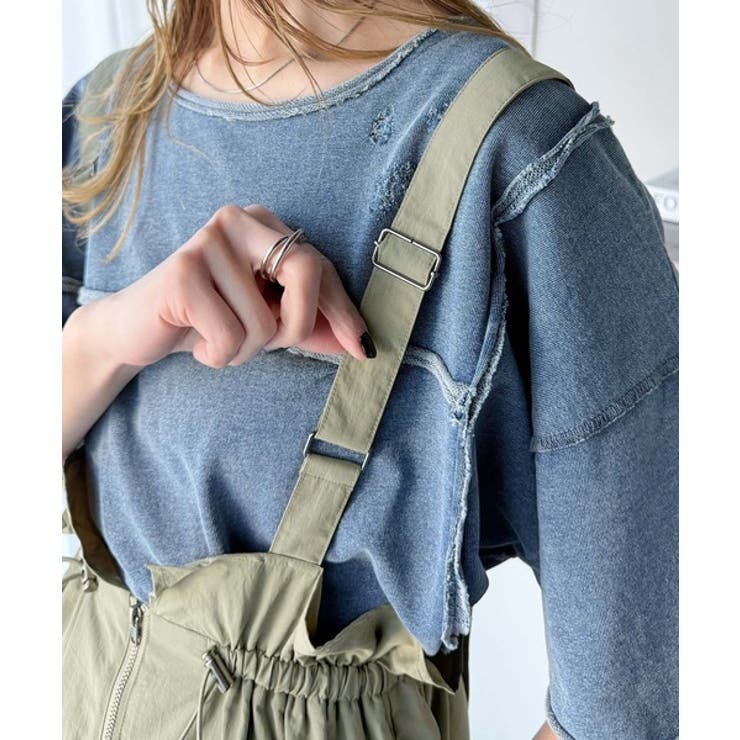 ツヤ感と品格を纏う、大人女性のミリタリースタイル。サスペンダーミリタリースカート | Classical Elf  | 詳細画像54 