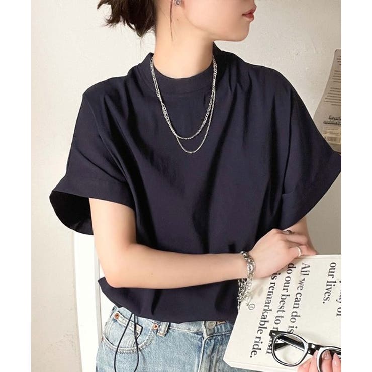 ネイビー | トレンドライクなデザイン。ドロスト付き機能Tee (半袖) | Classical Elf 