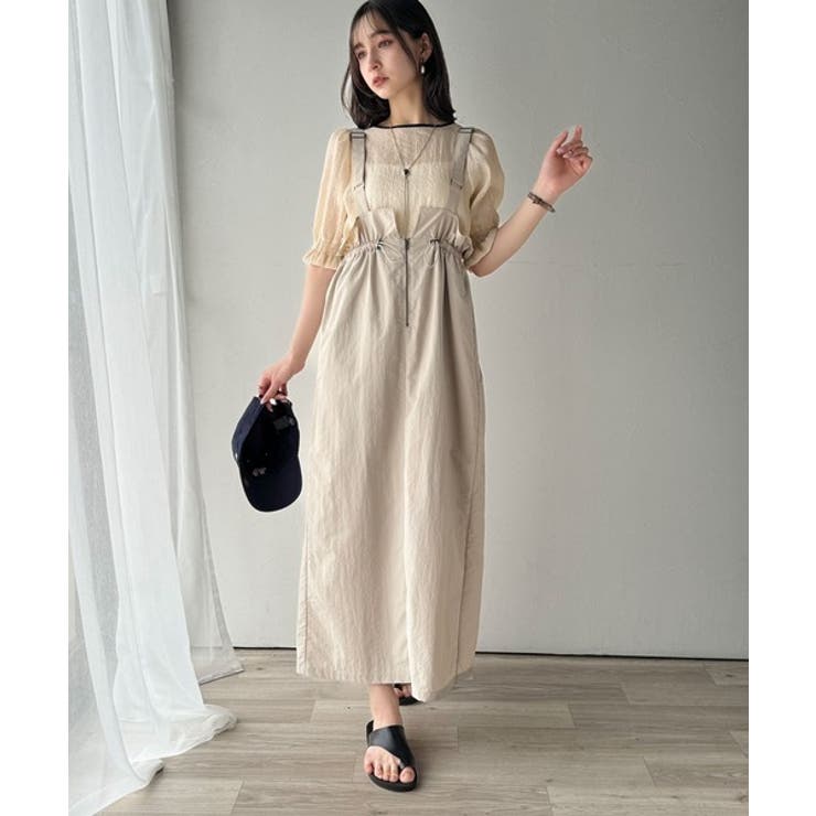 涼しげ＆透明感◎配色パイピング バルーンフリルスリーブ楊柳ブラウス | Classical Elf  | 詳細画像9 