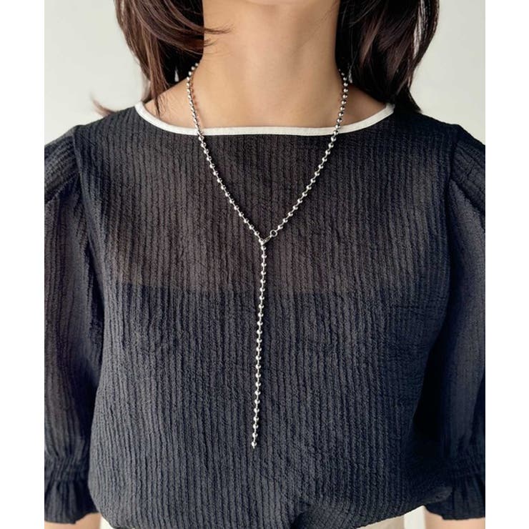 涼しげ＆透明感◎配色パイピング バルーンフリルスリーブ楊柳ブラウス | Classical Elf  | 詳細画像29 