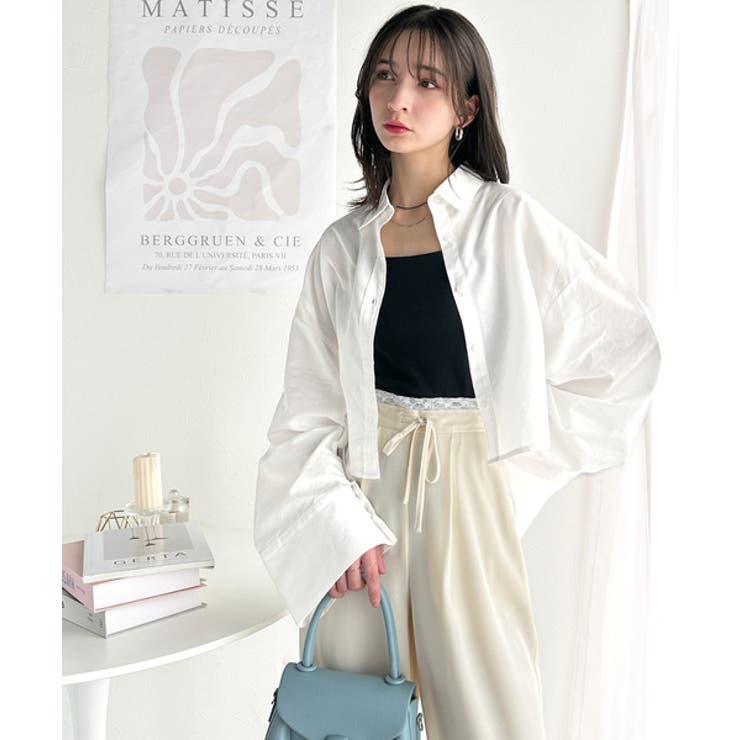 絶妙なバランスで着映え！マルチwayショート丈ロングワイドスリーブシャツ(ロール… | Classical Elf  | 詳細画像10 