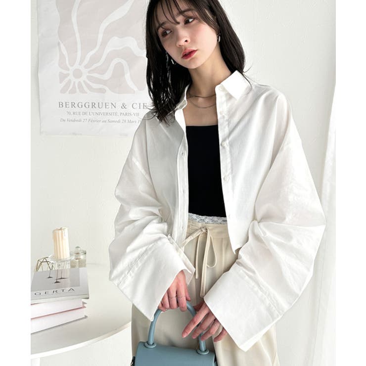 絶妙なバランスで着映え！マルチwayショート丈ロングワイドスリーブシャツ(ロール… | Classical Elf  | 詳細画像12 