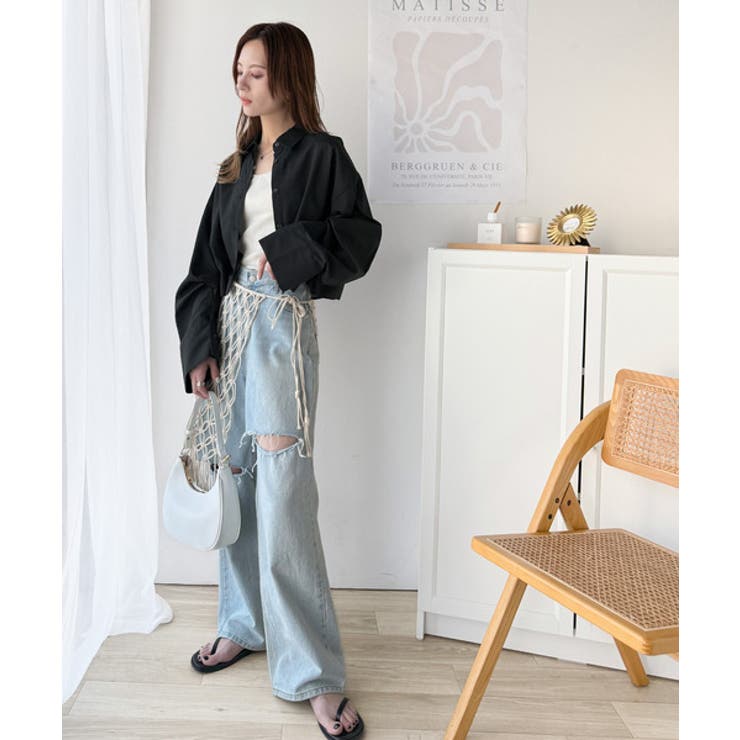 絶妙なバランスで着映え！マルチwayショート丈ロングワイドスリーブシャツ(ロール… | Classical Elf  | 詳細画像20 