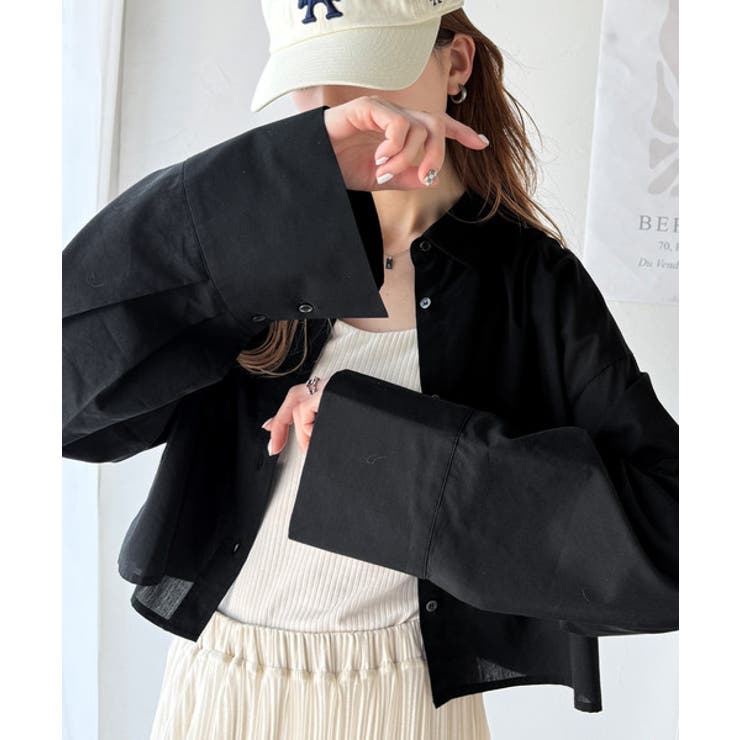 絶妙なバランスで着映え！マルチwayショート丈ロングワイドスリーブシャツ(ロール… | Classical Elf  | 詳細画像21 