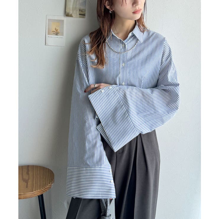 絶妙なバランスで着映え！マルチwayショート丈ロングワイドスリーブシャツ(ロール… | Classical Elf  | 詳細画像35 