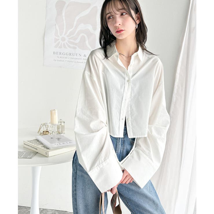 絶妙なバランスで着映え！マルチwayショート丈ロングワイドスリーブシャツ(ロール… | Classical Elf  | 詳細画像1 