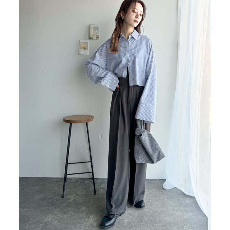 絶妙なバランスで着映え！マルチwayショート丈ロングワイドスリーブシャツ(ロール… | Classical Elf  | 詳細画像38 