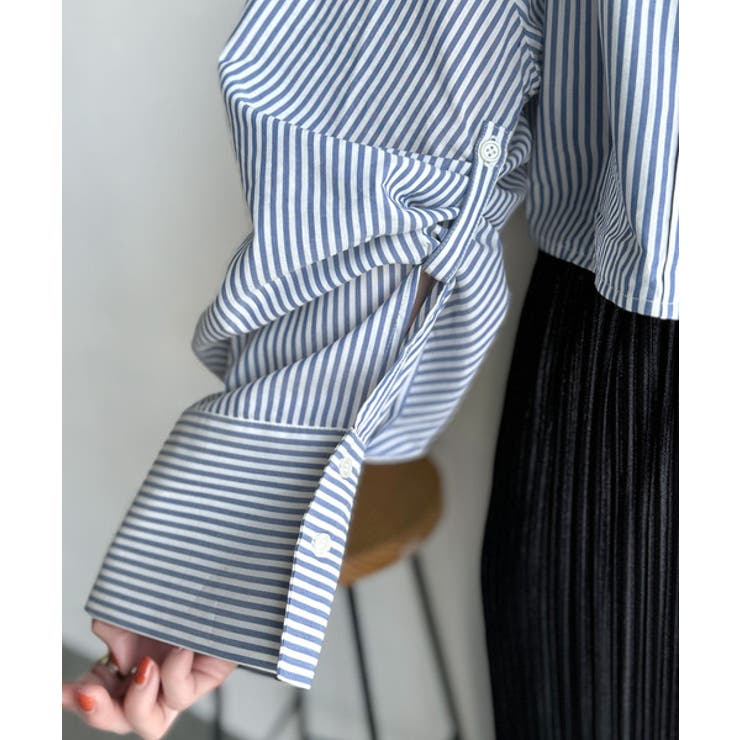 絶妙なバランスで着映え！マルチwayショート丈ロングワイドスリーブシャツ(ロール… | Classical Elf  | 詳細画像39 