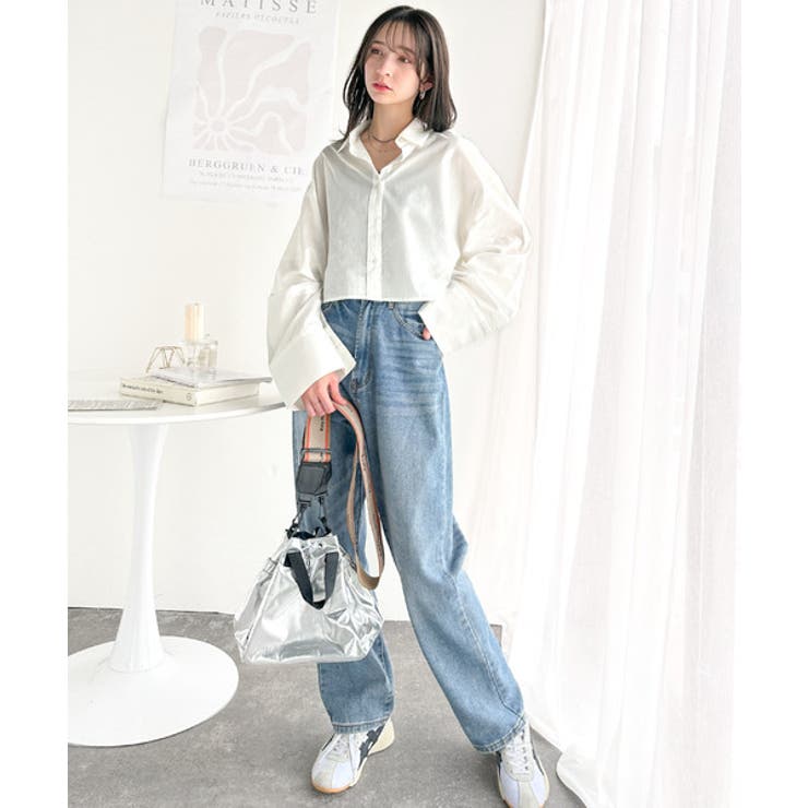 絶妙なバランスで着映え！マルチwayショート丈ロングワイドスリーブシャツ(ロール… | Classical Elf  | 詳細画像6 